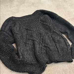 Victoria Secret Sweater Womens - Cable Knit Pockets Cotton Blend